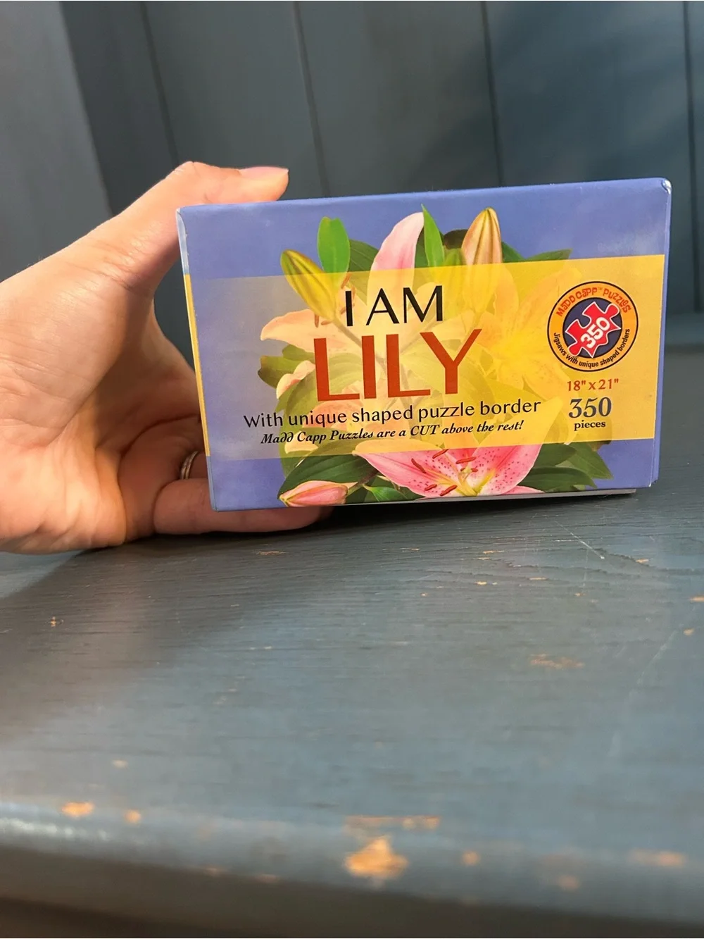 “I AM LILY” Floral Jigsaw Puzzle - Pink & Green | 350 Pieces